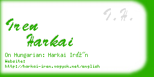 iren harkai business card
